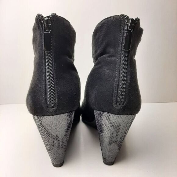 IMPO Tabitha Wedge Ankle Boot Bootie Faux Suede Black Sz 9.5 - Picture 4 of 14